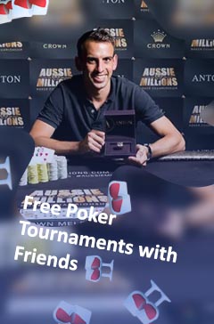 Private poker game with friends with Australian Dollar
